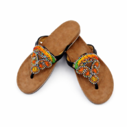 Wholesale Artisan Maasai Beaded Floral Thong Sandals