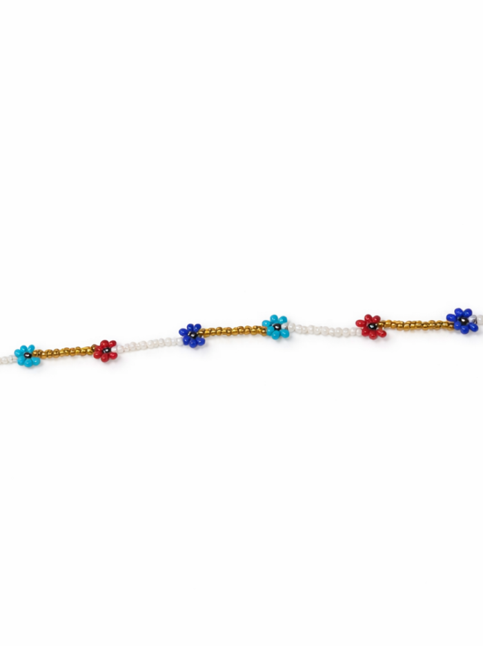 Wholesale Hand-Beaded Floral Anklet (2)