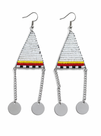 Wholesale Handmade Maasai Beaded Triangle Drop Earrings