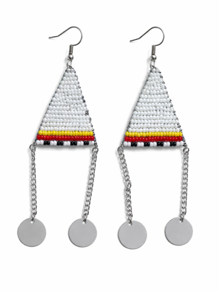 Wholesale Handmade Maasai Beaded Triangle Drop Earrings