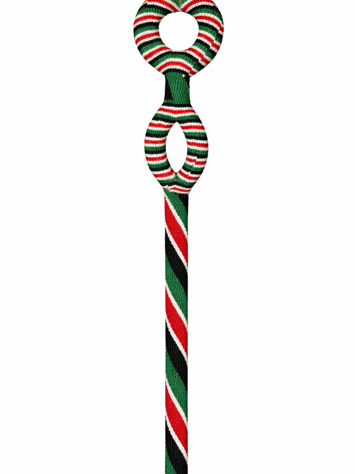 Wholesale Kenyan Flag Beaded Double Loop Walking Stick Wholesale Kenyan Flag Beaded Double Loop Walking Stick