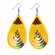 Wholesale Luxury Afrocentric Beaded Teardrop Earrings