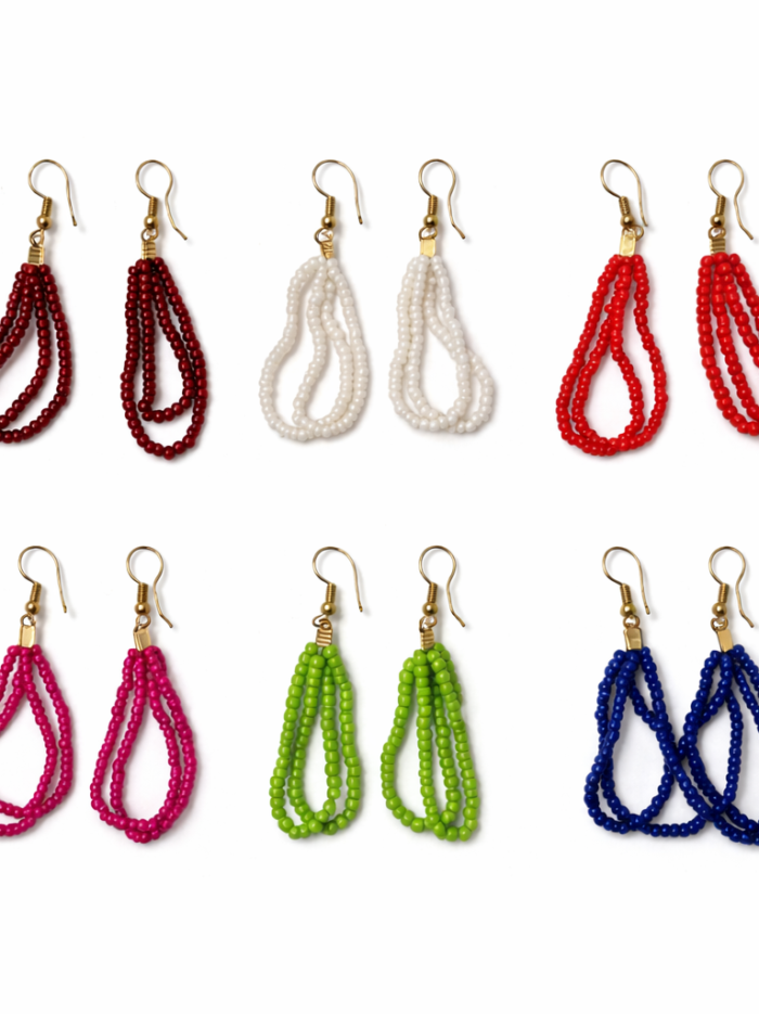 Wholesale Multi-Strand Teardrop Beaded Earrings Wholesale Multi-Strand Teardrop Beaded Earrings