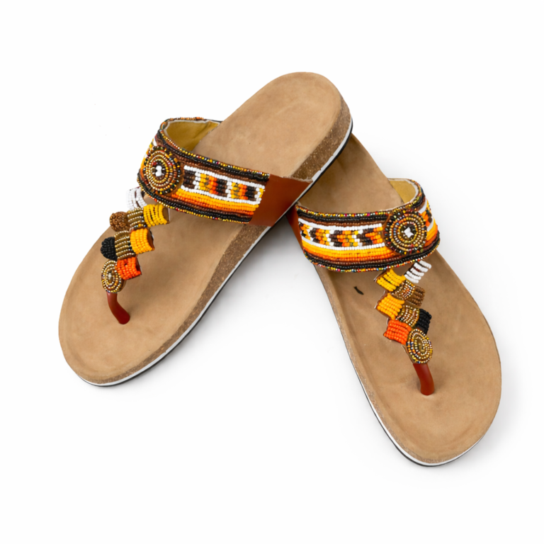 Wholesale Multicolor Maasai Beaded Comfort Sandals – MOQ 10pairs