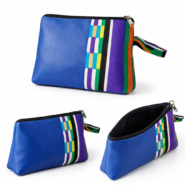 Wholesale Royal Blue PuAccent Cosmetic Pouch