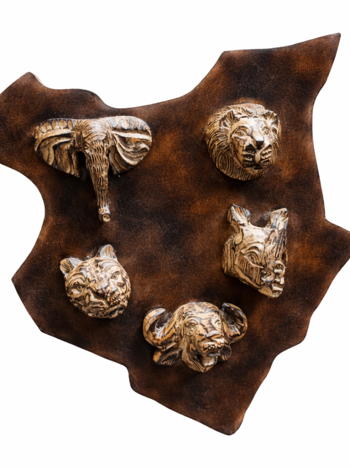 African Big Five Wooden Wall Art