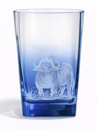 Blue Wildebeest Safari Whiskey Glass