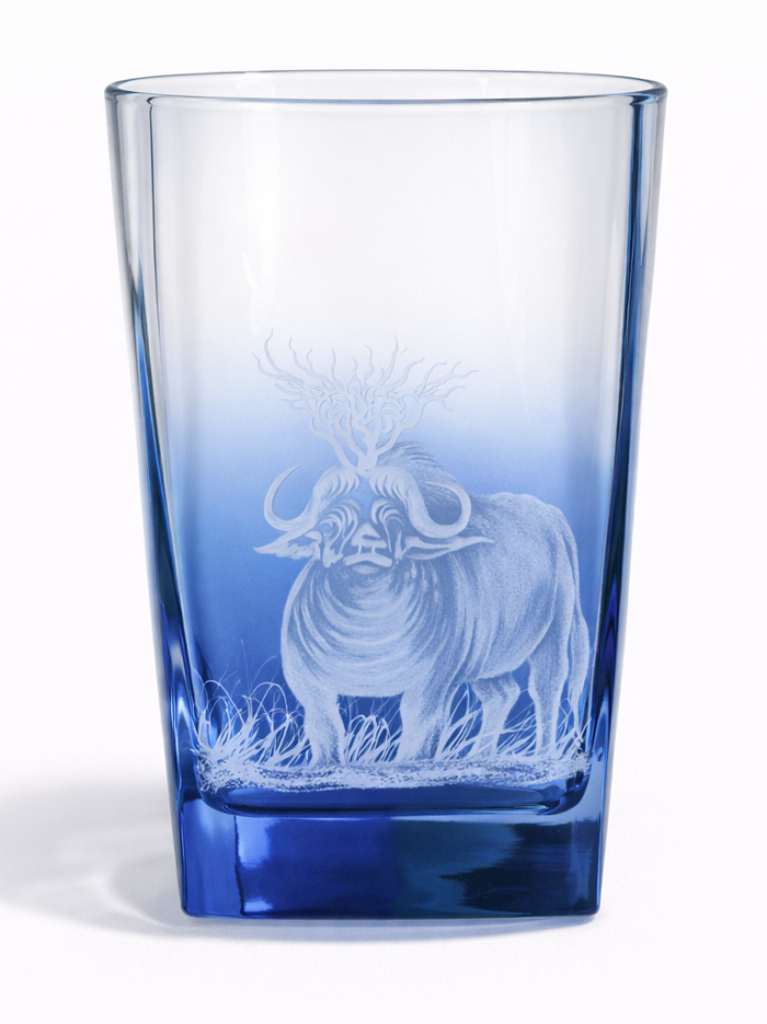 Blue Wildebeest Safari Whiskey Glass Blue Wildebeest Safari Whiskey Glass