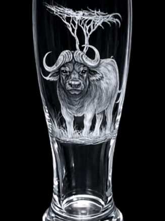Engraved Pilsner Beer Glass