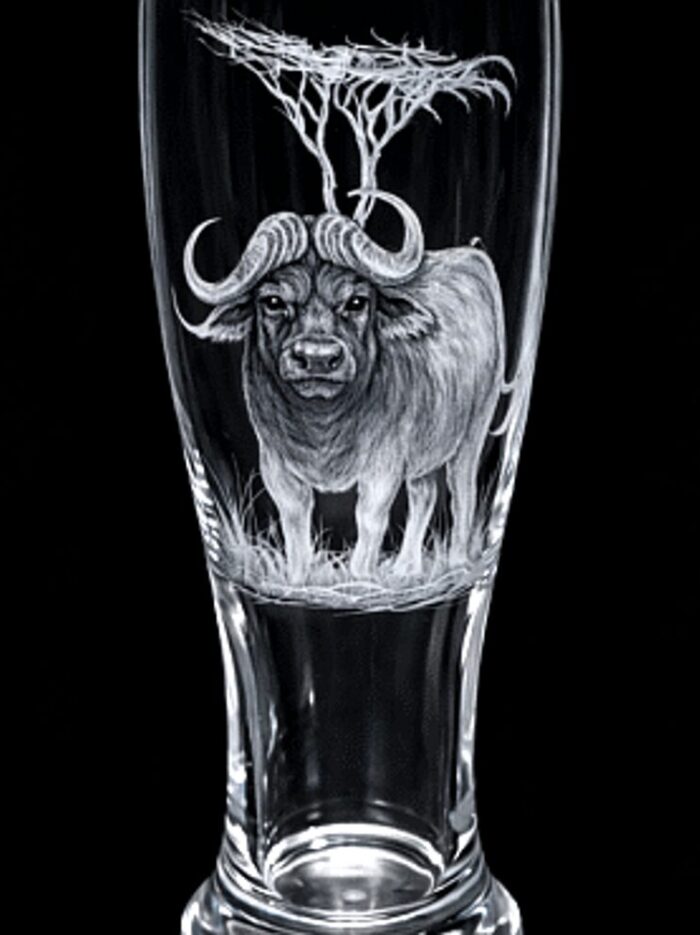 Engraved Pilsner Beer Glass