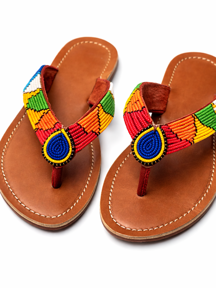 Maasai Beaded Leather Sandals