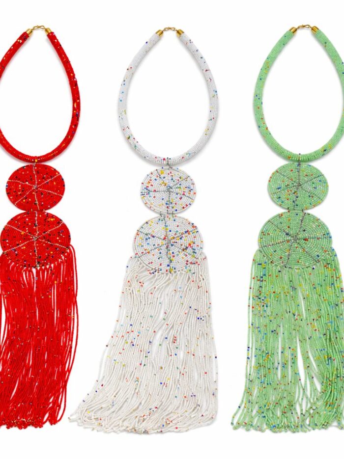 Wholesale Handmade Maasai Beaded Fringe Statement Necklaces for Boutiques Wholesale Handmade Maasai Beaded Fringe Statement Necklaces for Boutiques