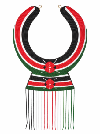 Wholesale Kenyan Flag Maasai Beaded Statement Collar Necklace