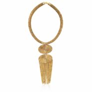 Wholesale Luxury African Beaded Statement Necklace with Tassel Pendant