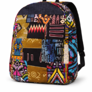 Wholesale Patchwork Ankara Denim Backpack