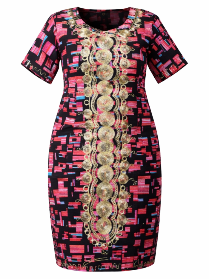 Wholesale Regal Heritage Ankara Midi Dress (2)